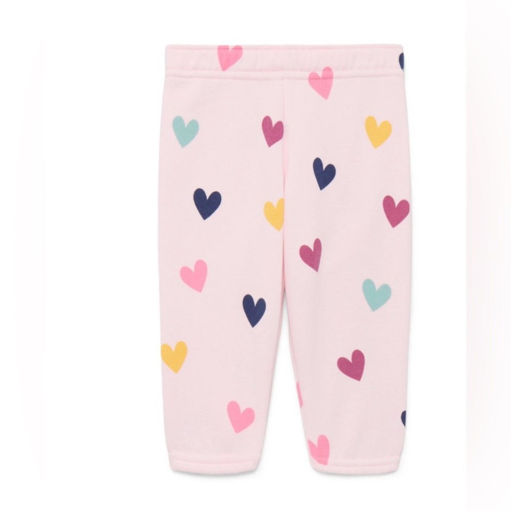 Garanimals Baby Girls Printed Fleece Joggers, Sizes 6M-24M